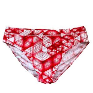 Funky Trunks Graphic Red and White Swim Brief - 36/L